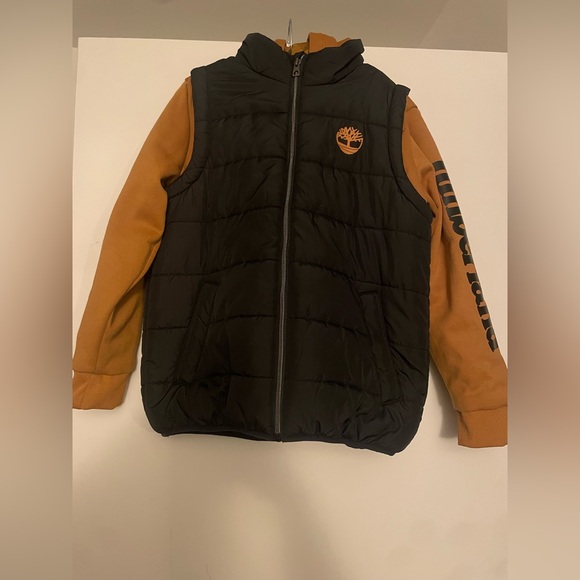 Timberland Black and Orange Vest with Logo - Picture 1 of 6
